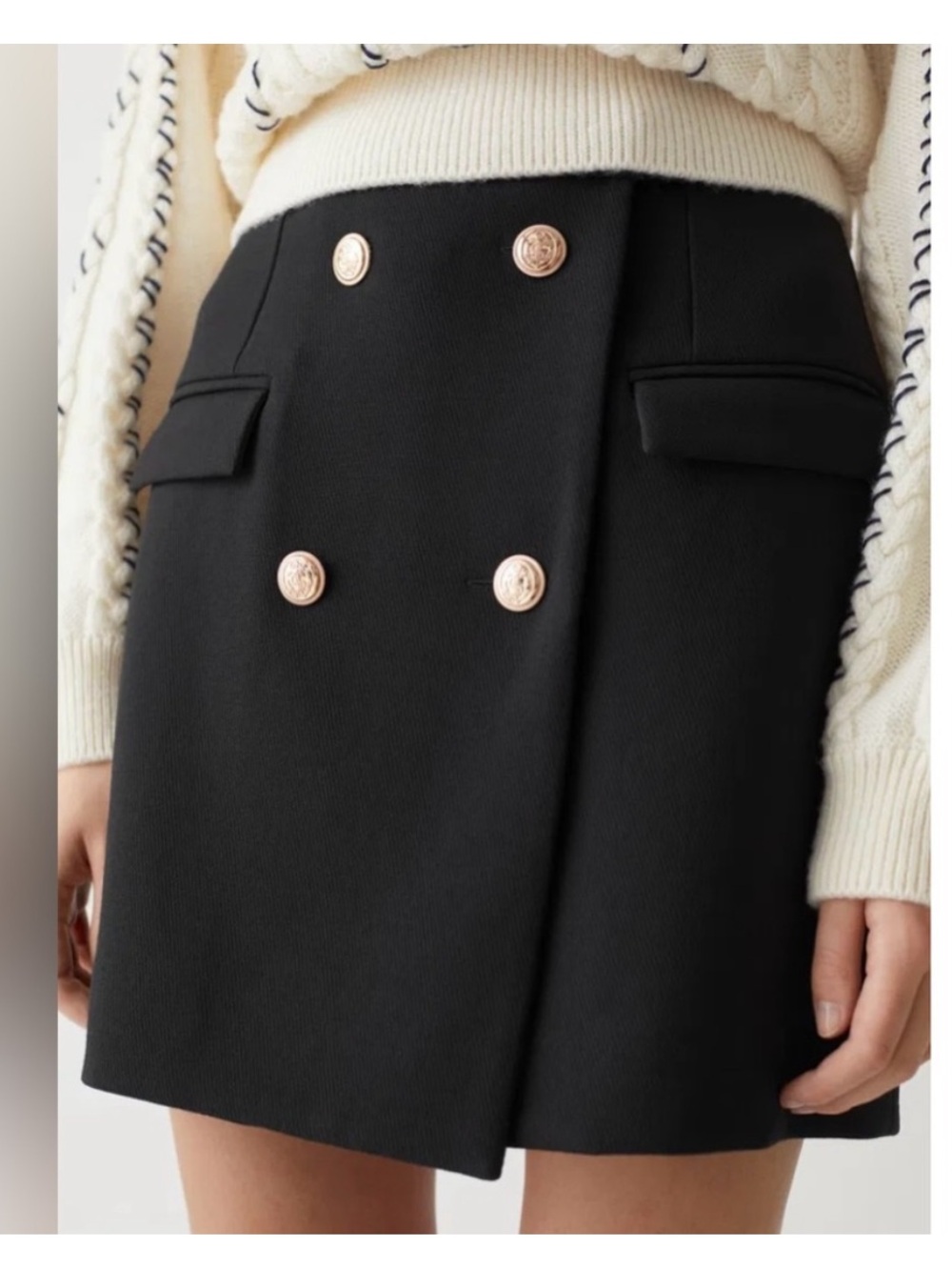 & OTHER STORIES Buttoned Wrap Mini Skirt